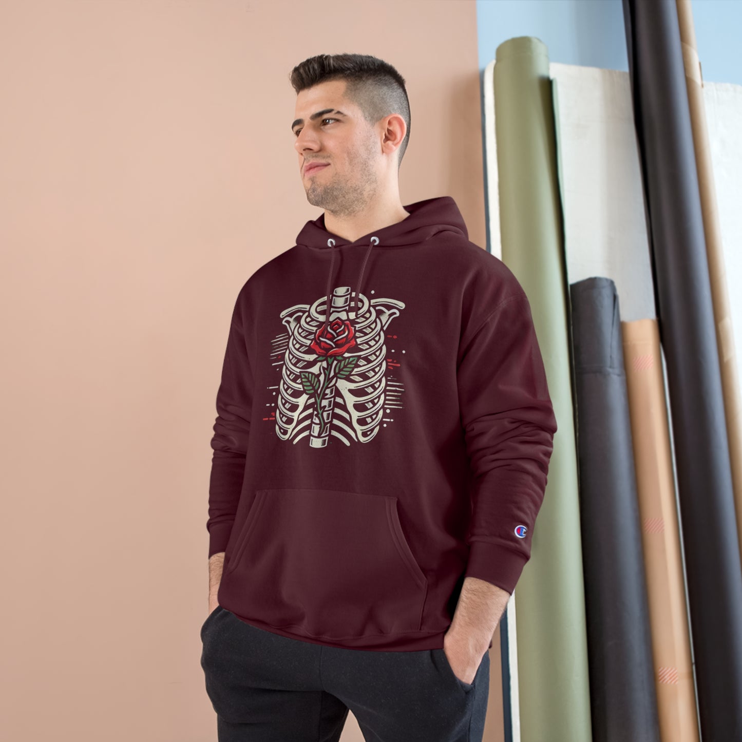Ribcage
  with Rose: Gothic Streetwear