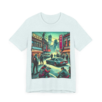 Vibrant  City Life Design: Cyberpunk Retro-futuristic