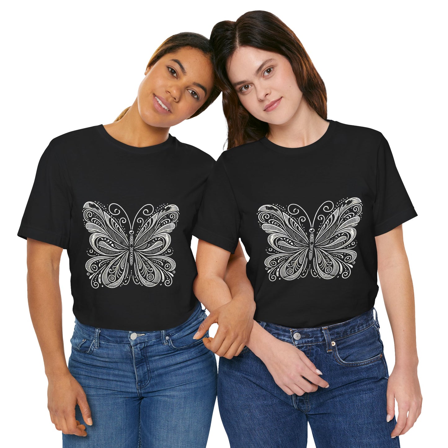 Stylized Butterfly: Monochromatic Deco