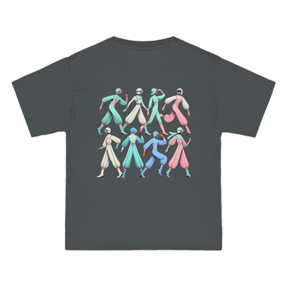 Stylized
  Human Figures: Retro-Futuristic