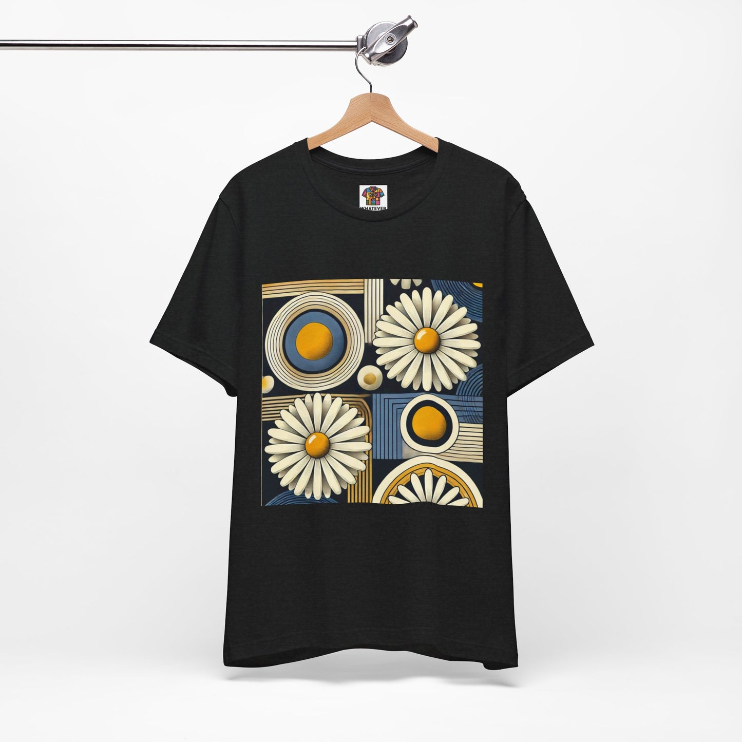 Geometric Daisy Pattern: Retro Pop-Art