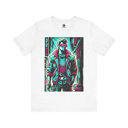 Stylized Human Figure: Cyberpunk Retro-futuristic