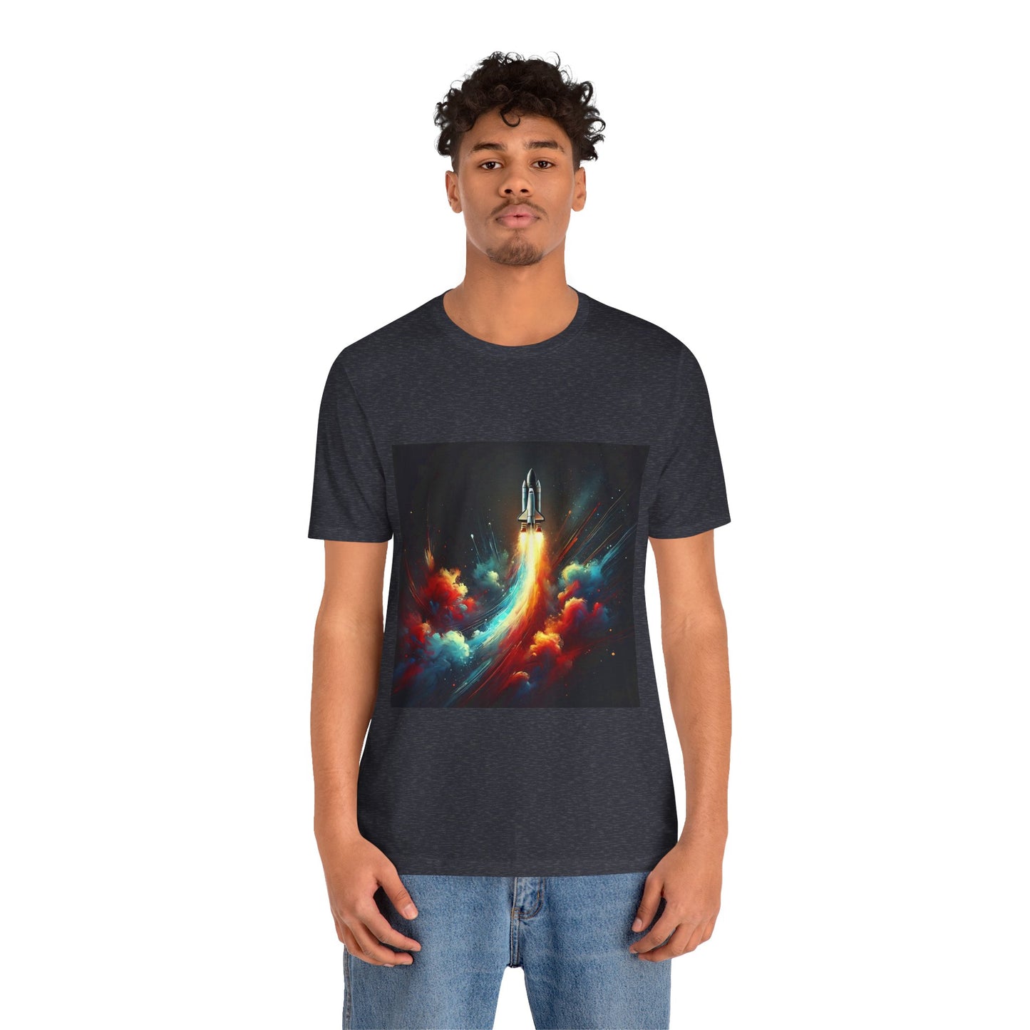Space Rocket Launch: Abstract Splash
