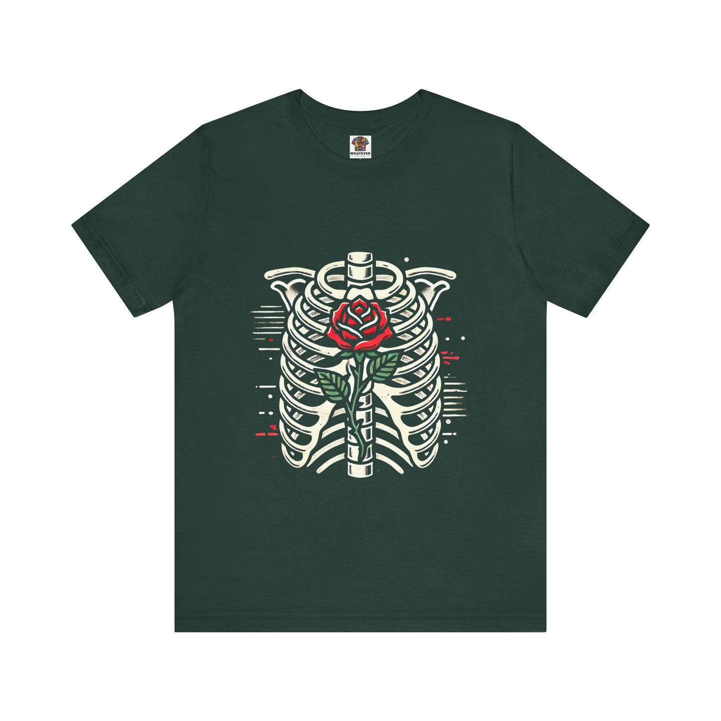 Ribcage with Rose: Gothic Streetwear