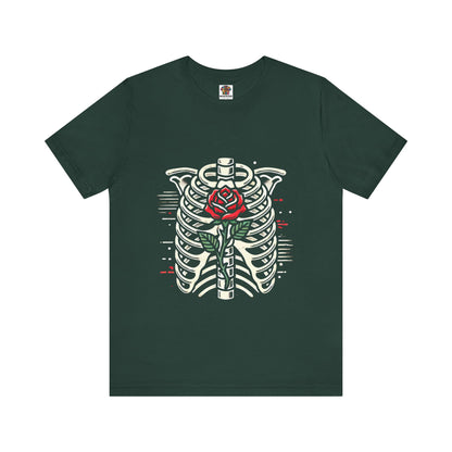 Ribcage with Rose: Gothic Streetwear