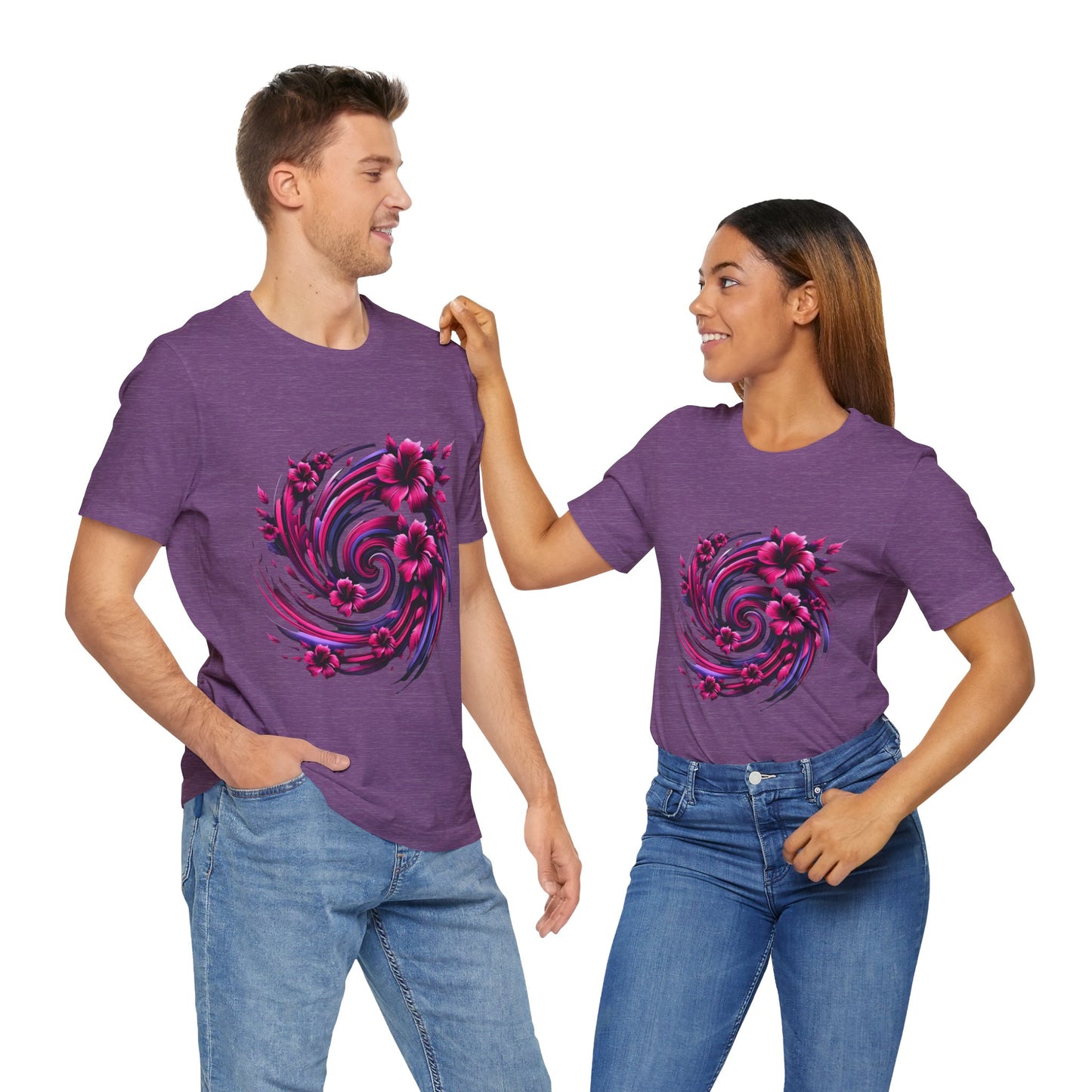 Abstract Floral Swirl: Floral Noir