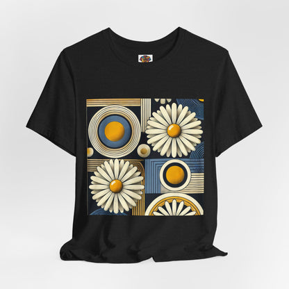Geometric Daisy Pattern: Retro Pop-Art