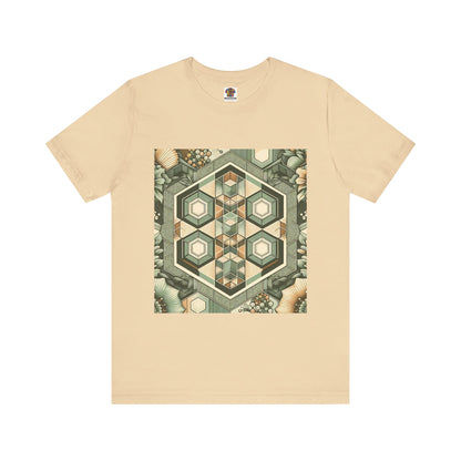 Hexagonal Patterns: Floral Sepia