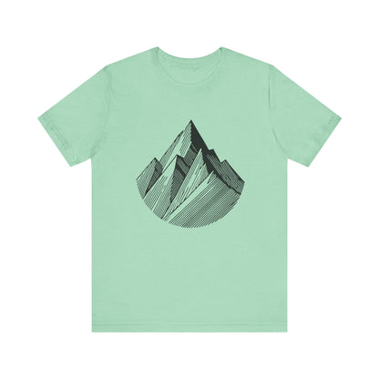 Serene
  Mountain: Minimalist Line Art