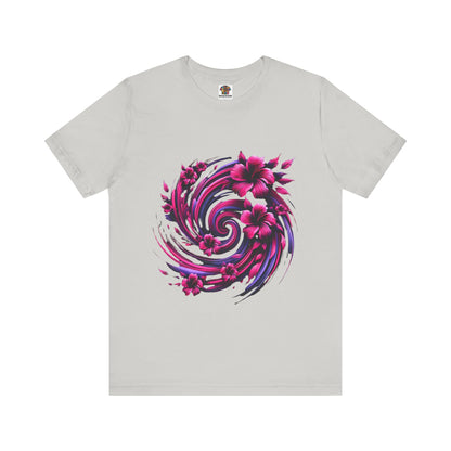 Abstract Floral Swirl: Floral Noir