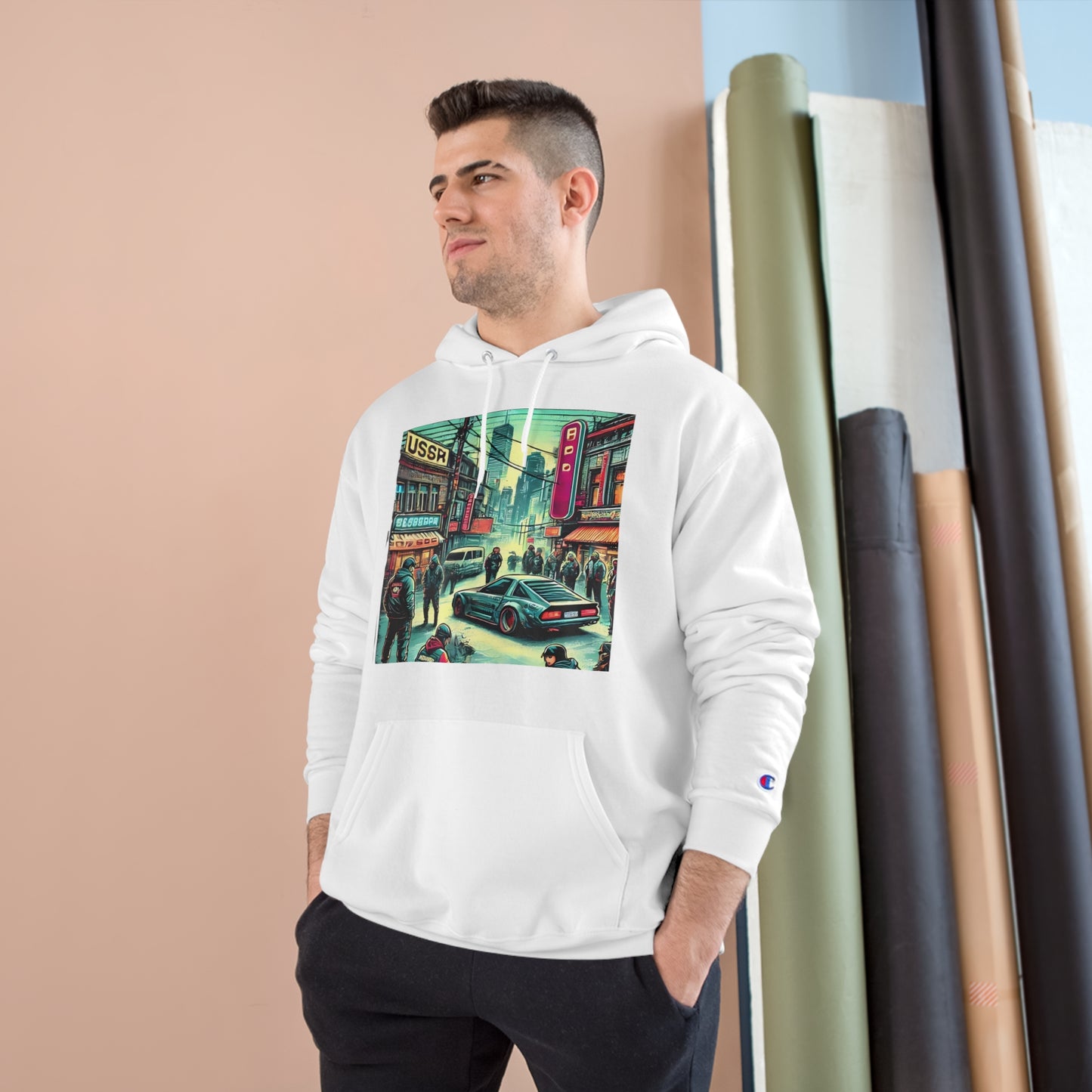 Vibrant  City Life Design: Cyberpunk Retro-futuristic
