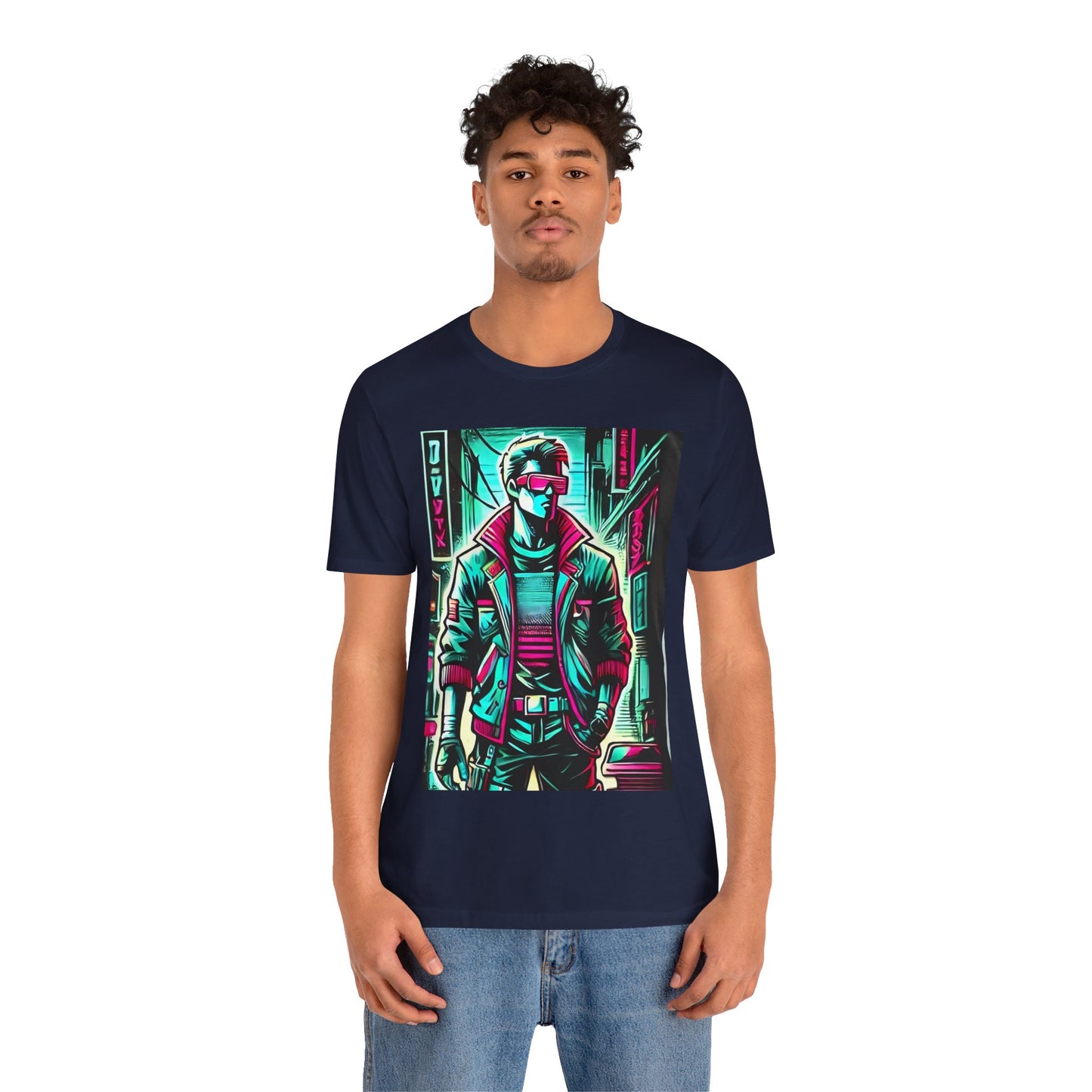 Stylized Human Figure: Cyberpunk Retro-futuristic