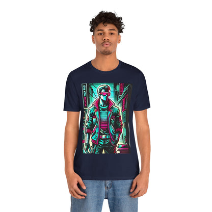 Stylized Human Figure: Cyberpunk Retro-futuristic