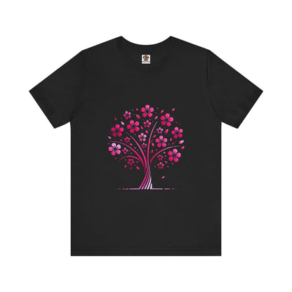Isolated Stylized Tree: Floral Noir