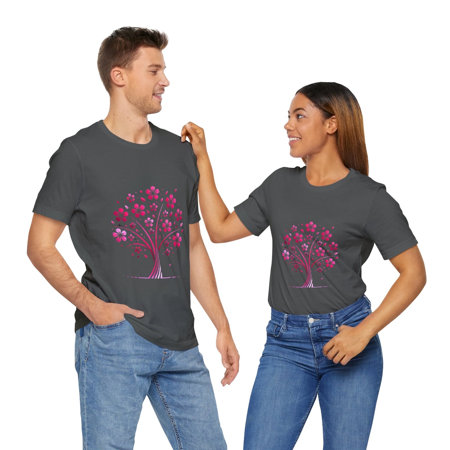 Isolated Stylized Tree: Floral Noir
