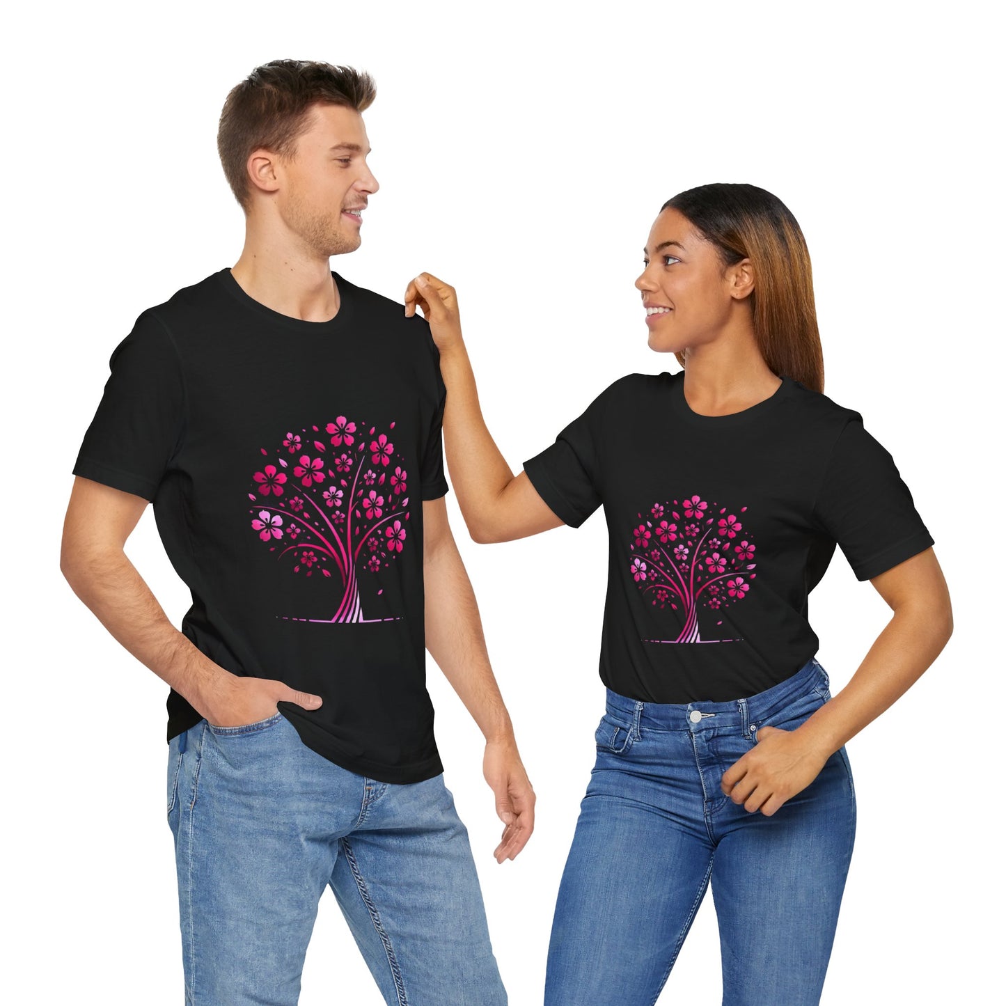 Isolated Stylized Tree: Floral Noir