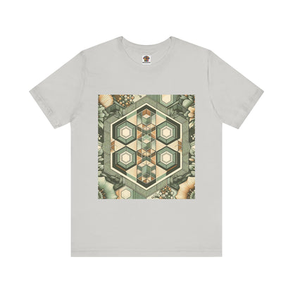 Hexagonal Patterns: Floral Sepia