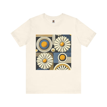 Geometric Daisy Pattern: Retro Pop-Art