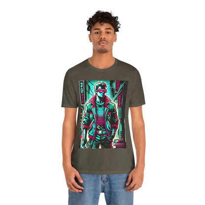 Stylized Human Figure: Cyberpunk Retro-futuristic
