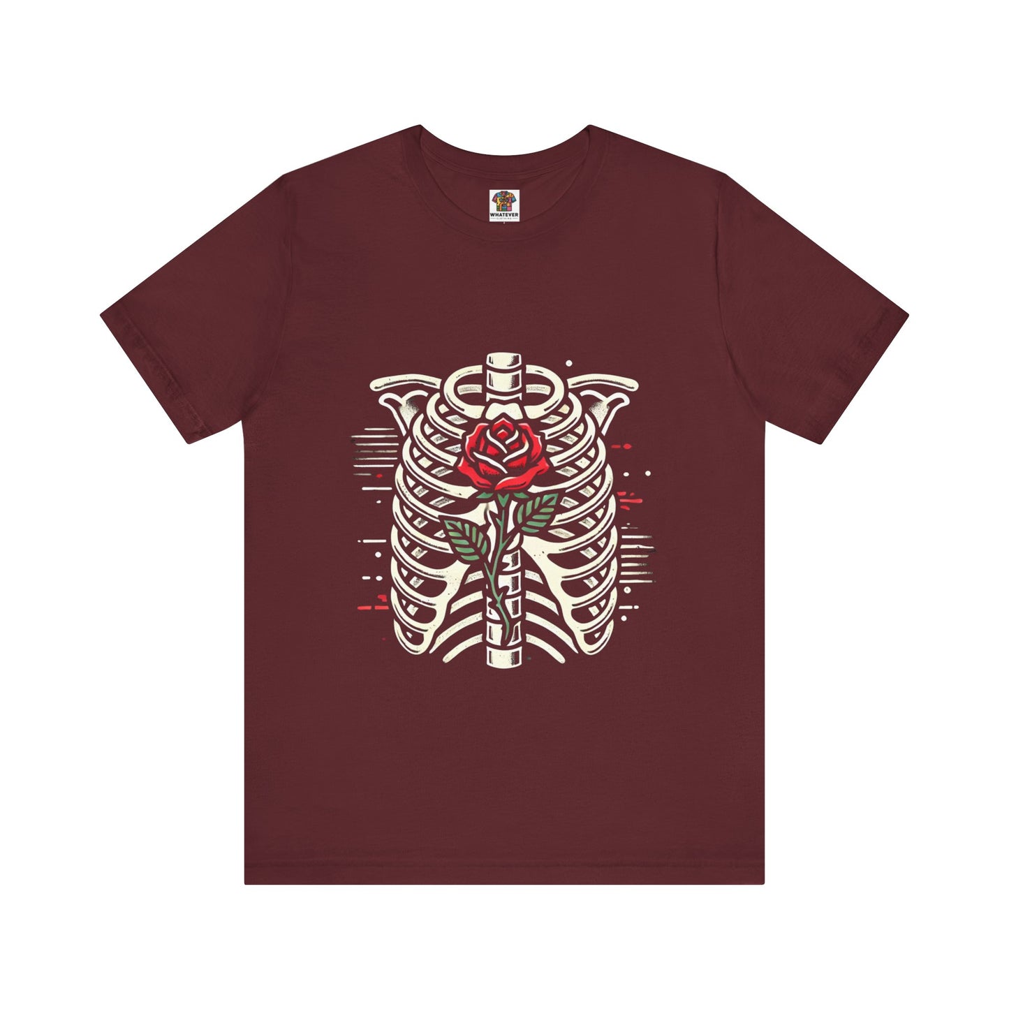 Ribcage with Rose: Gothic Streetwear
