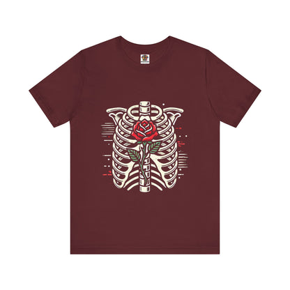 Ribcage with Rose: Gothic Streetwear