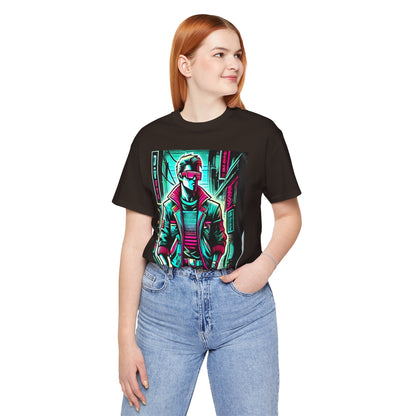 Stylized Human Figure: Cyberpunk Retro-futuristic