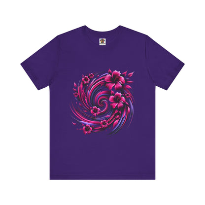 Abstract Floral Swirl: Floral Noir