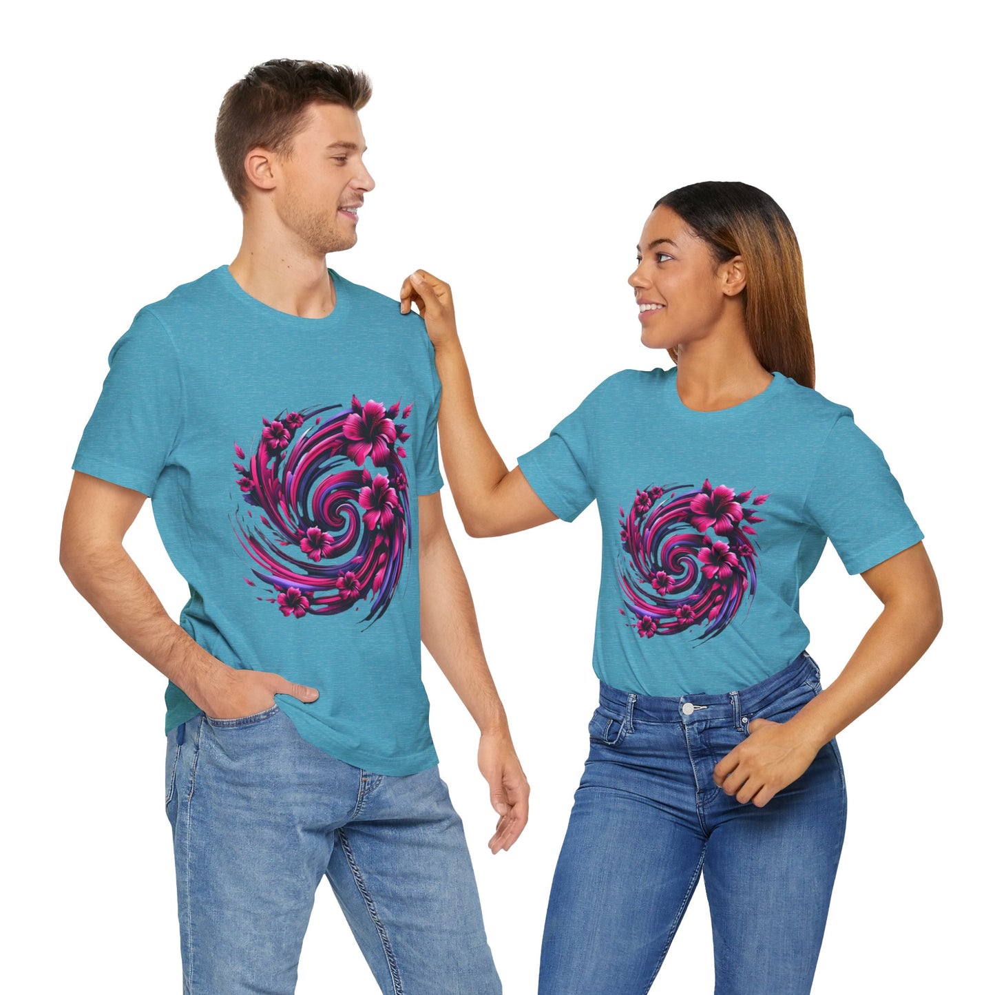 Abstract Floral Swirl: Floral Noir