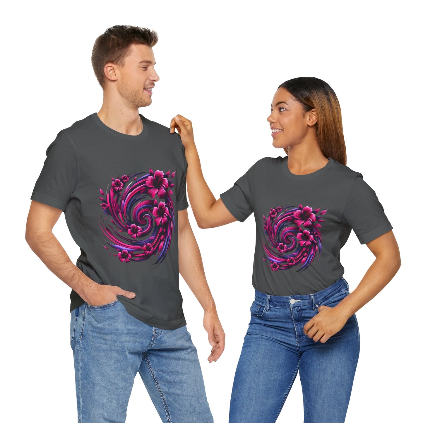 Abstract Floral Swirl: Floral Noir