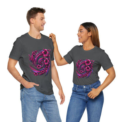 Abstract Floral Swirl: Floral Noir