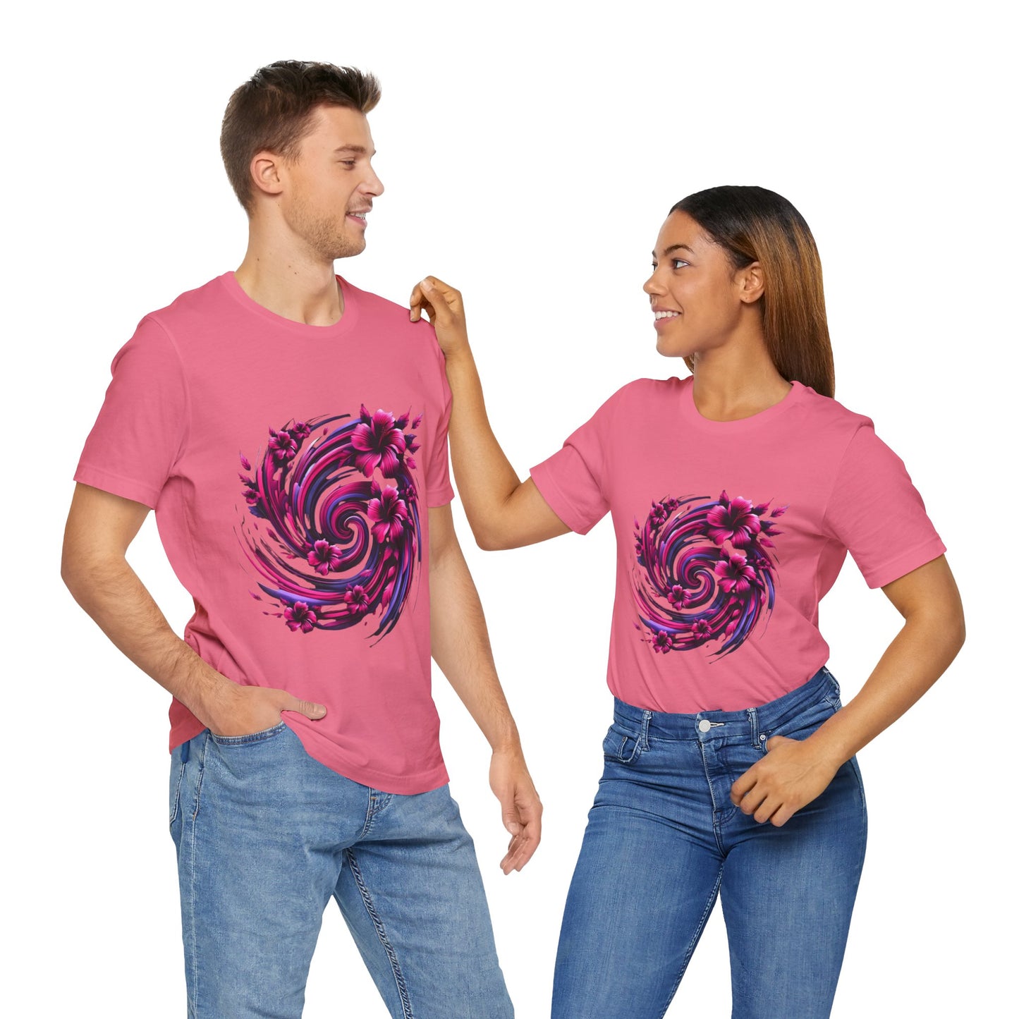 Abstract Floral Swirl: Floral Noir