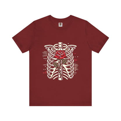 Ribcage with Rose: Gothic Streetwear