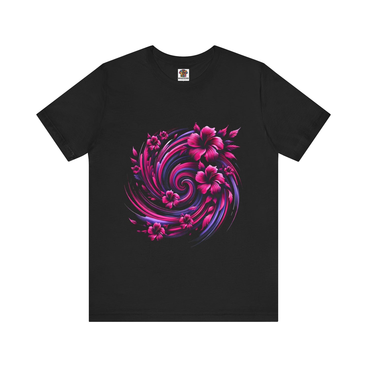 Abstract Floral Swirl: Floral Noir