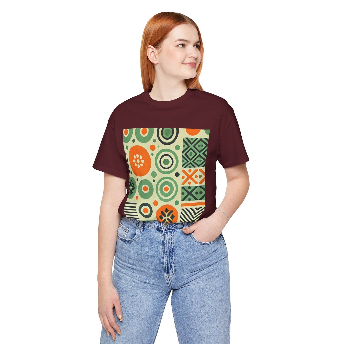Geometric Shapes: Floral Orange Vibe