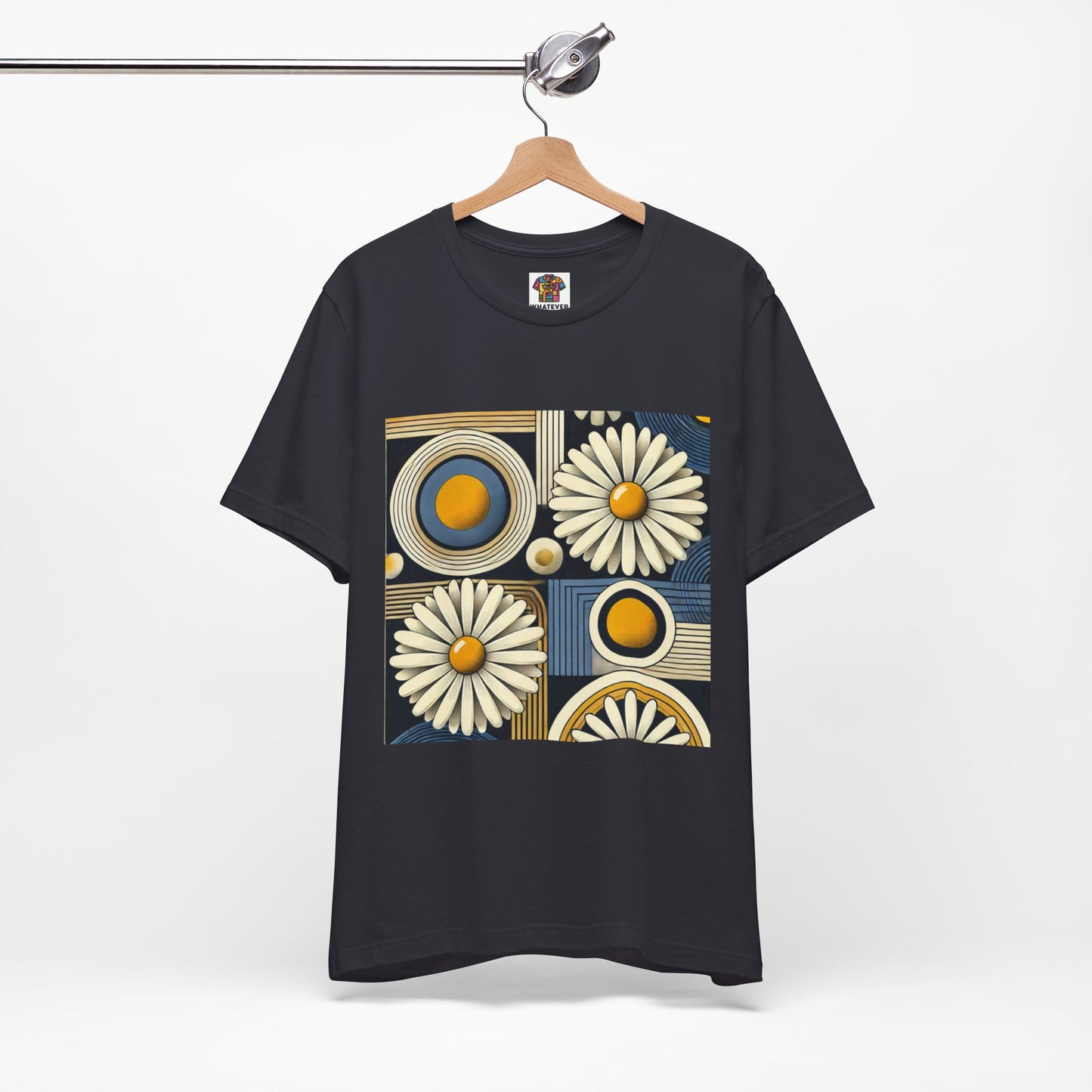 Geometric Daisy Pattern: Retro Pop-Art