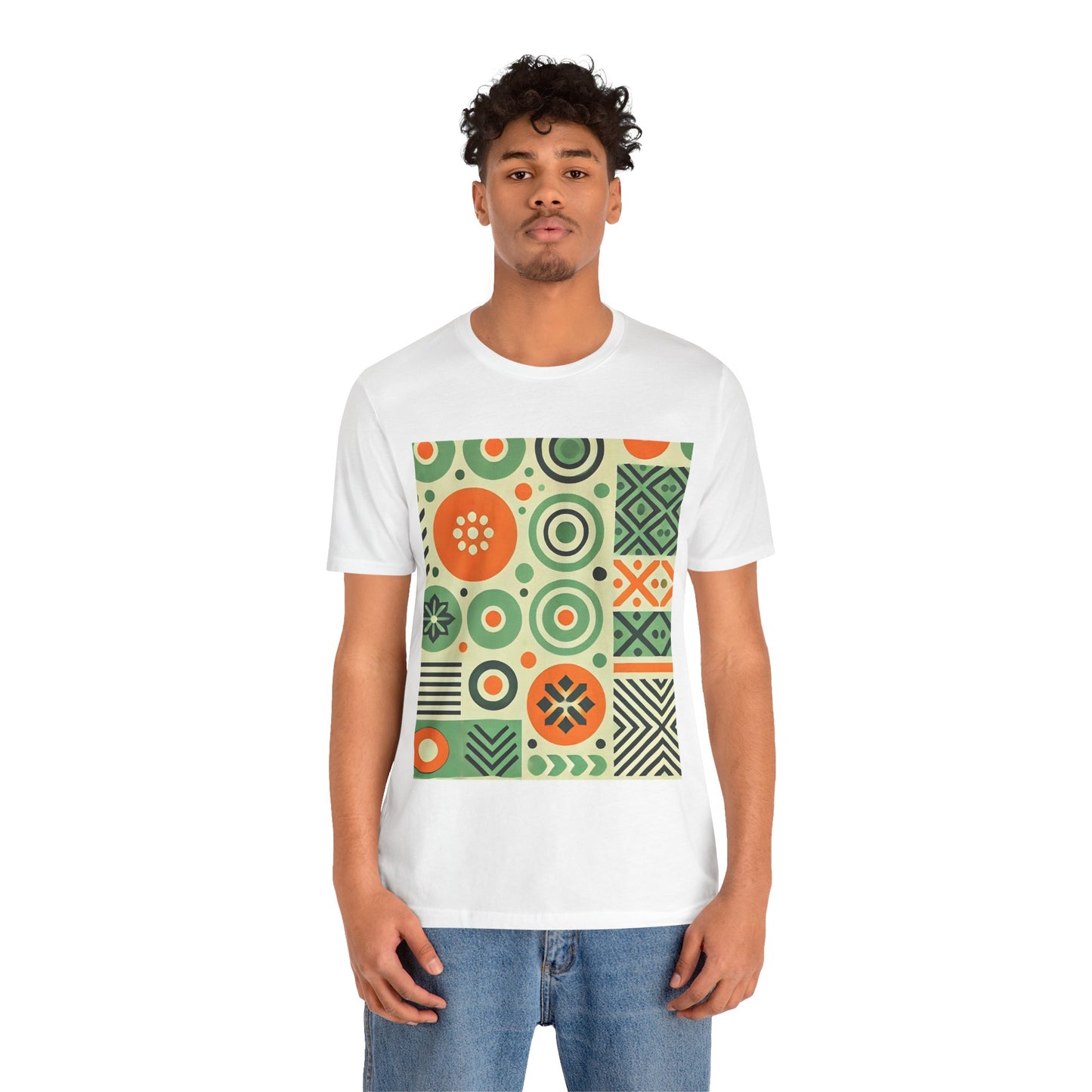 Geometric Shapes: Floral Orange Vibe