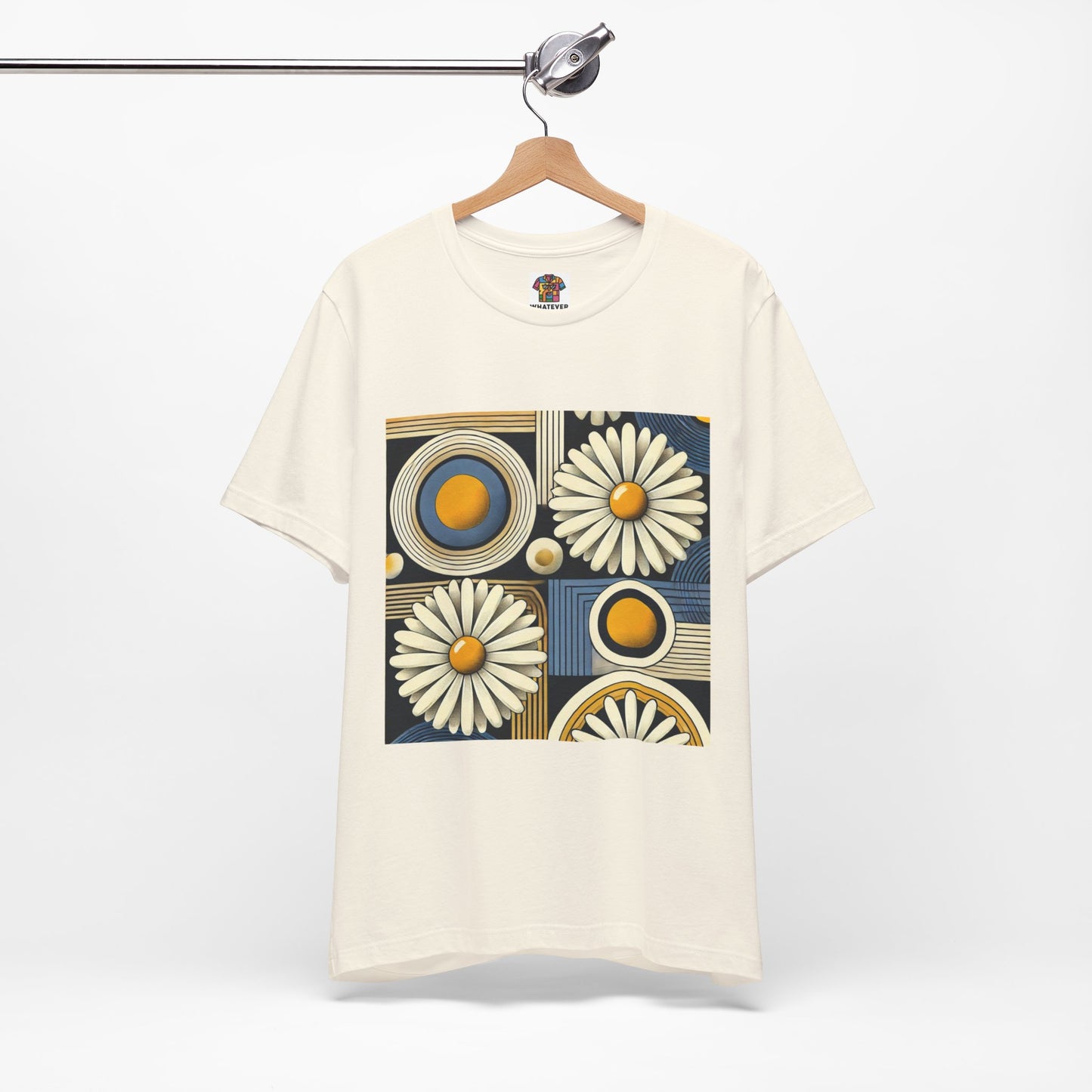 Geometric Daisy Pattern: Retro Pop-Art