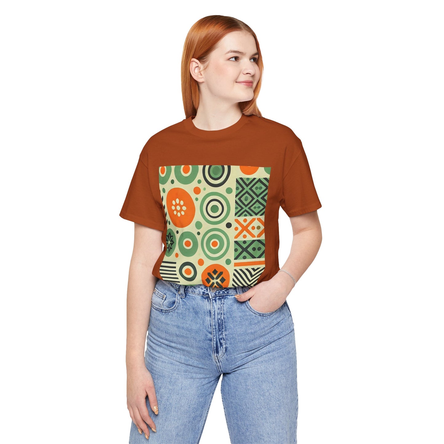 Geometric Shapes: Floral Orange Vibe