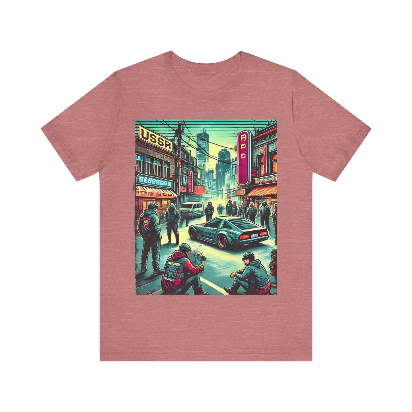 Vibrant  City Life Design: Cyberpunk Retro-futuristic