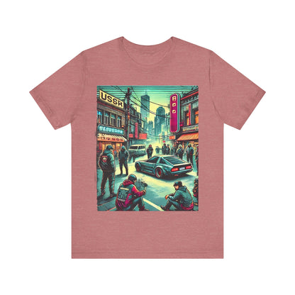 Vibrant  City Life Design: Cyberpunk Retro-futuristic