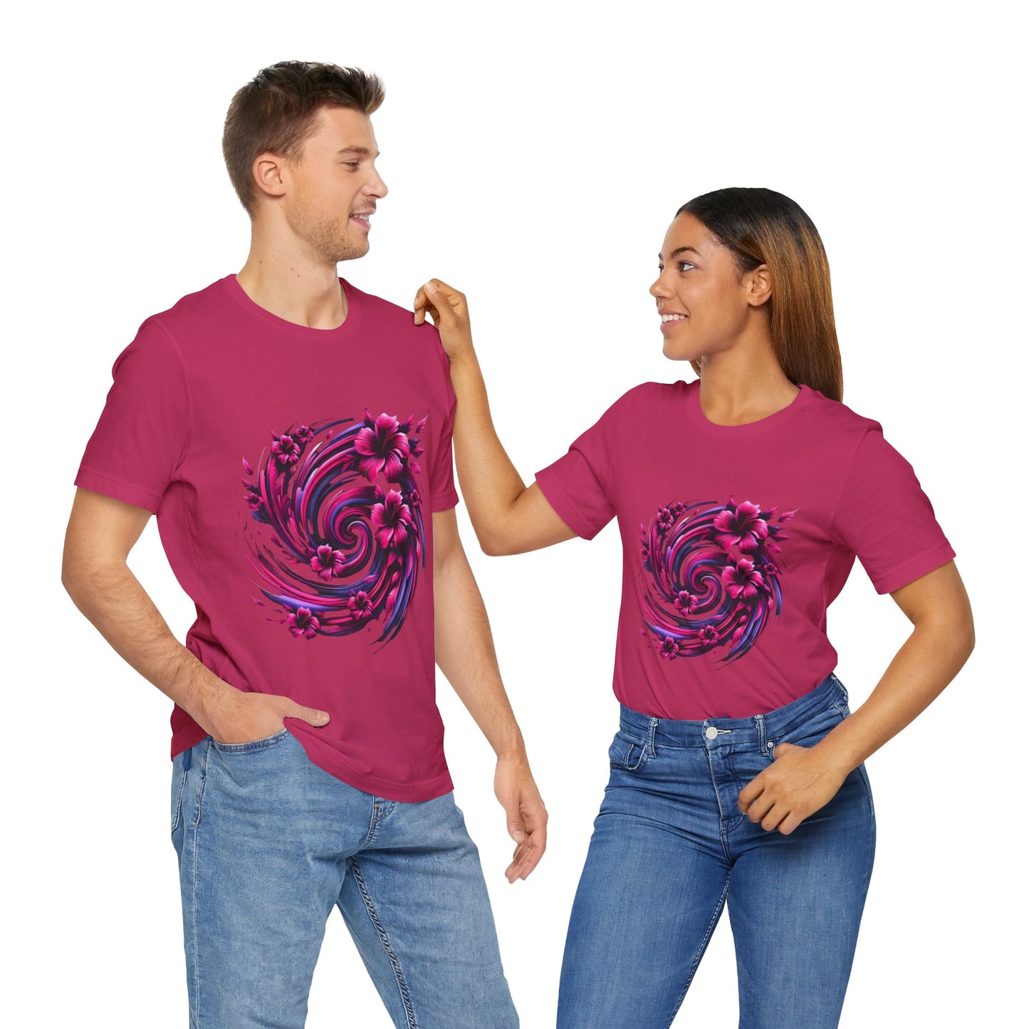 Abstract Floral Swirl: Floral Noir