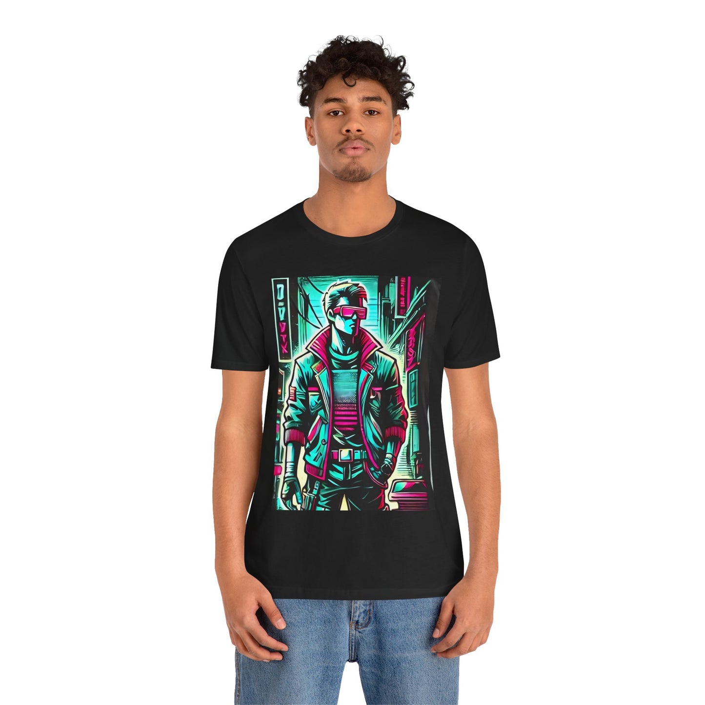 Stylized Human Figure: Cyberpunk Retro-futuristic