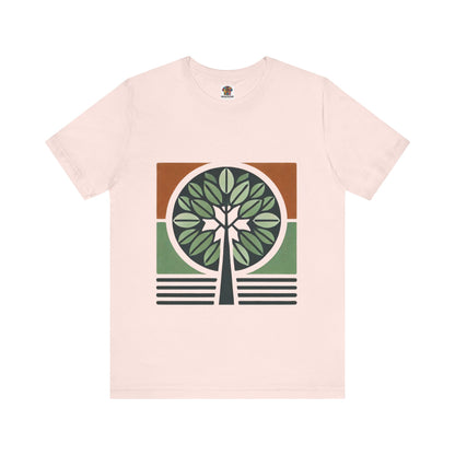 Geometric Tree: Floral Orange Vibe