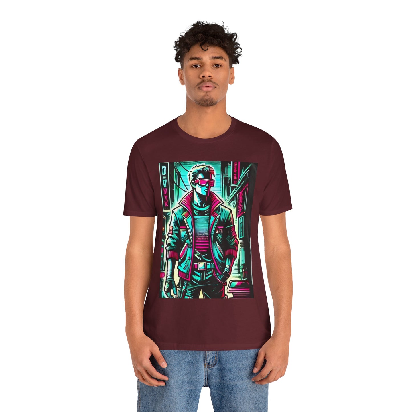 Stylized Human Figure: Cyberpunk Retro-futuristic