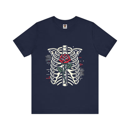Ribcage with Rose: Gothic Streetwear