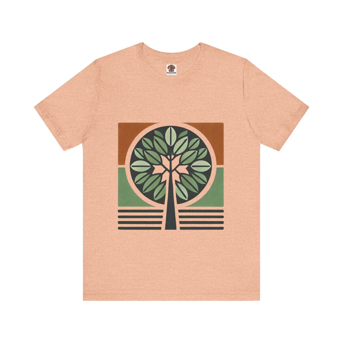 Geometric Tree: Floral Orange Vibe