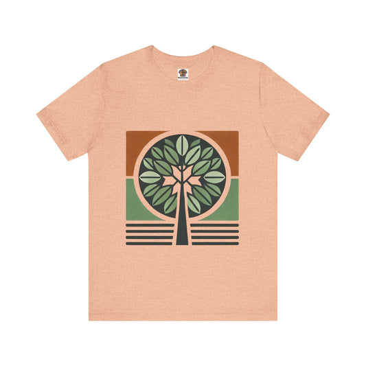 Geometric Tree: Floral Orange Vibe