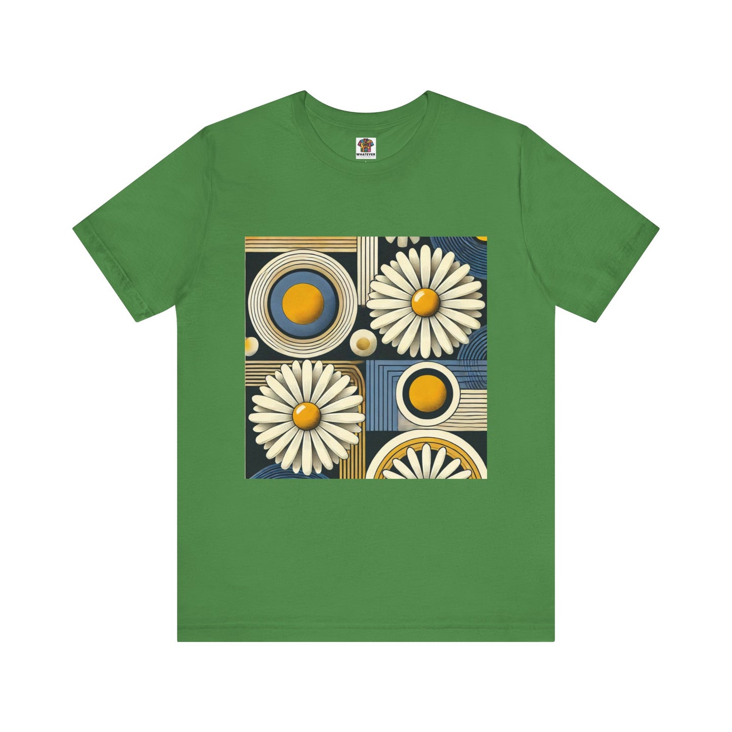Geometric Daisy Pattern: Retro Pop-Art