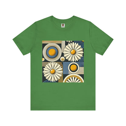 Geometric Daisy Pattern: Retro Pop-Art