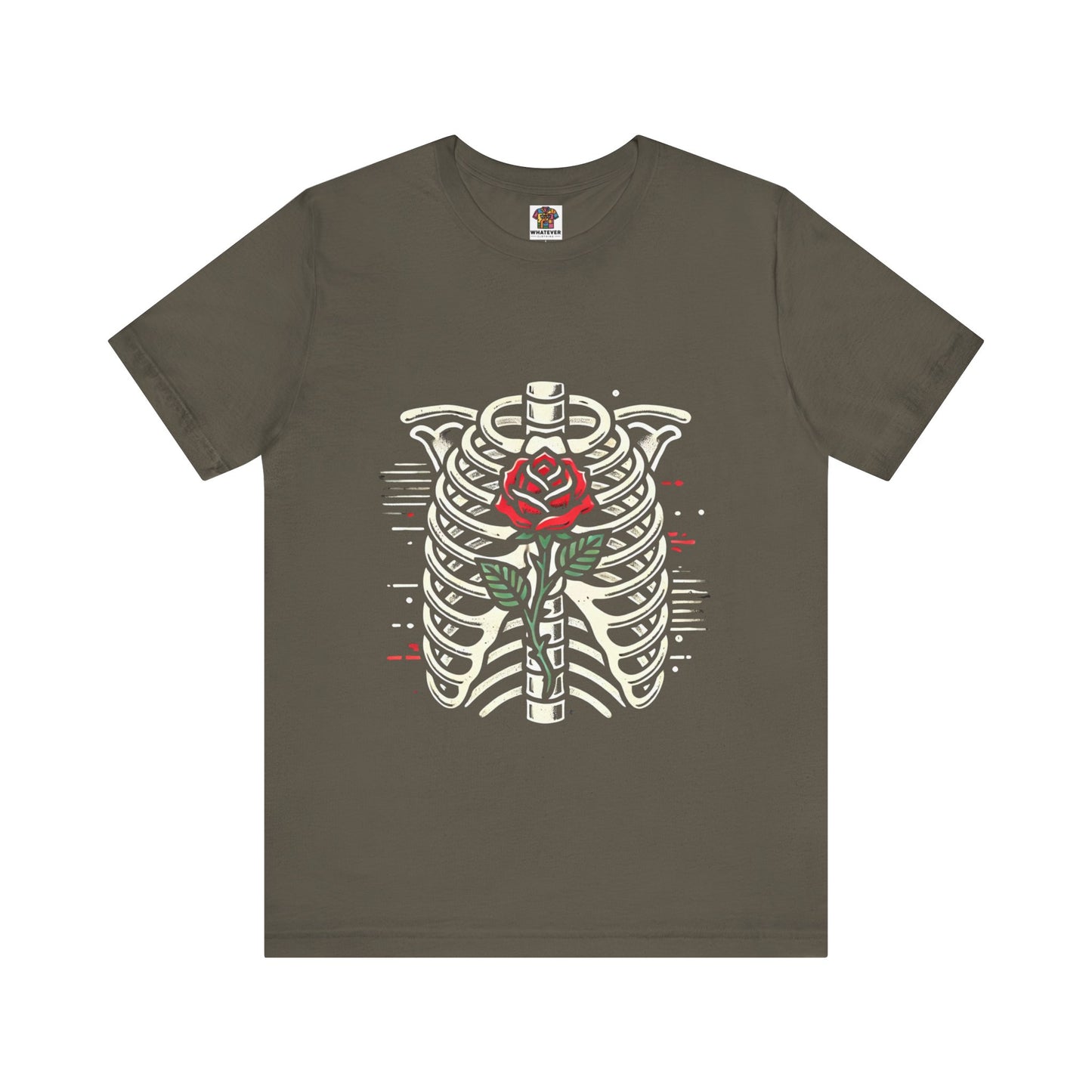Ribcage with Rose: Gothic Streetwear